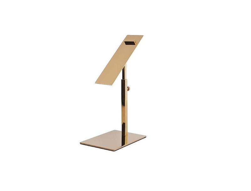 RY DISPLAY 1 pcs Modern Gold Polished Shoe Riser Sandal Shoe Store Metal Shoe Display Stand Rack Stand Adjustable Height (Gold) - Image 3